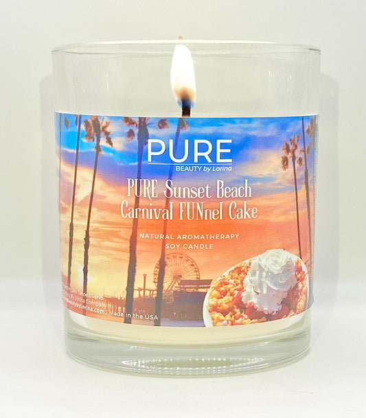NEW! PURE Candle  Sunset Beach Carnival FUNnel Cake