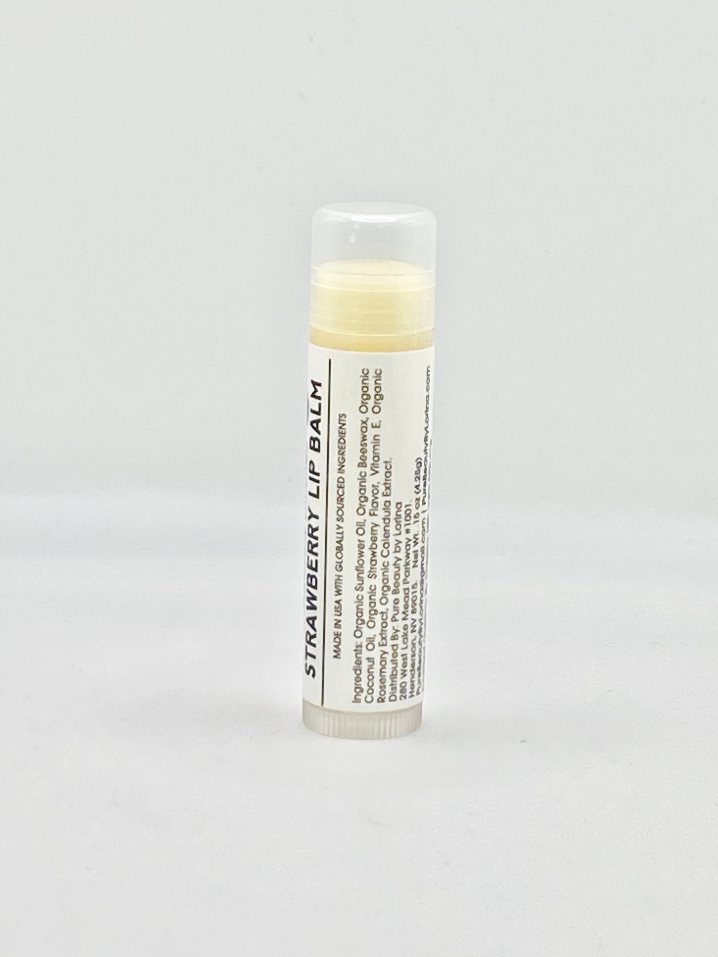 Strawberry Lip Balm, Gentle + Soothing, Certified Organic